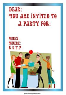Party invitations for any occasion